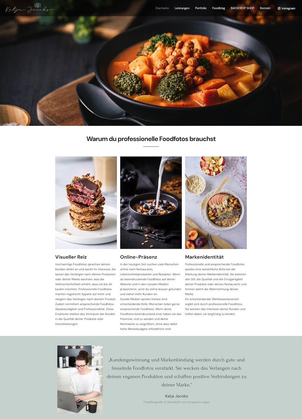 Screenshot der Website katja-jacobs.de