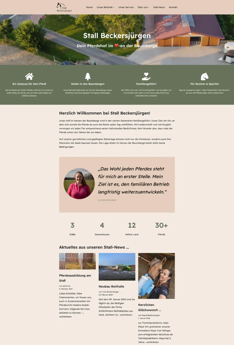 Screenshot der Website stall-beckersjuergen.de